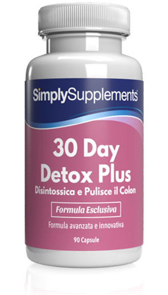 30 Day Detox Plus - Disintossica e Pulisce il Colon - 90 Capsule