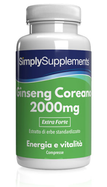 simply supplements ginseng coreano 2000 mg - 360 compresse