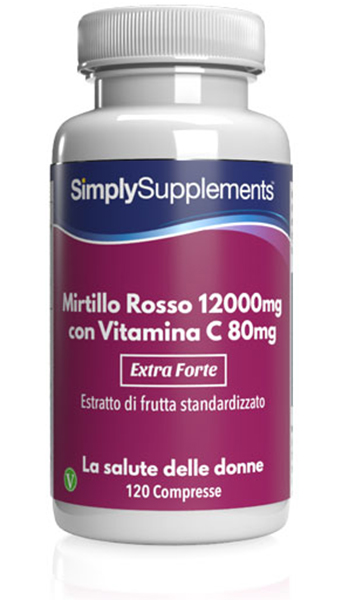 Mirtillo rosso 12000 mg | Vitamina C 80 mg 