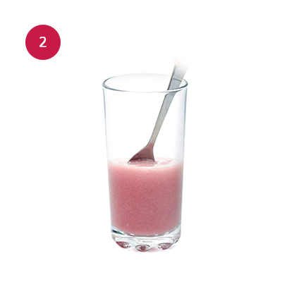 Aggiungere 250ml di acqua e mescolare bene.